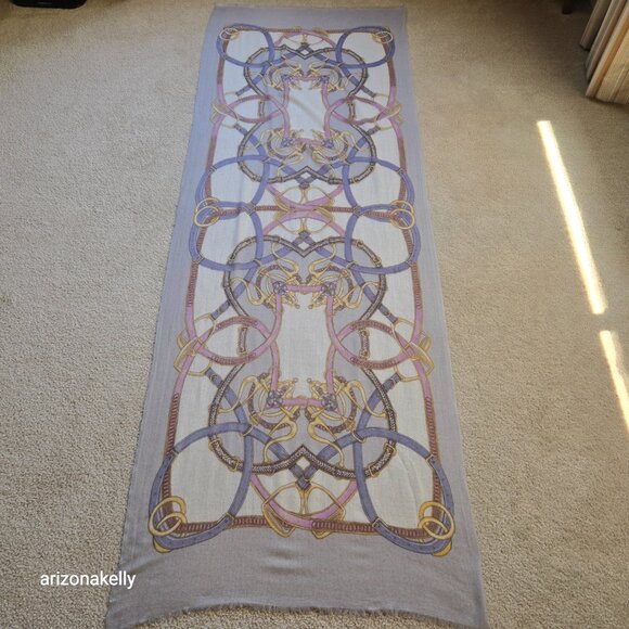 Cinta Featherweight Italian Cashmere Scarf Equestrian - Picture 16 of 16